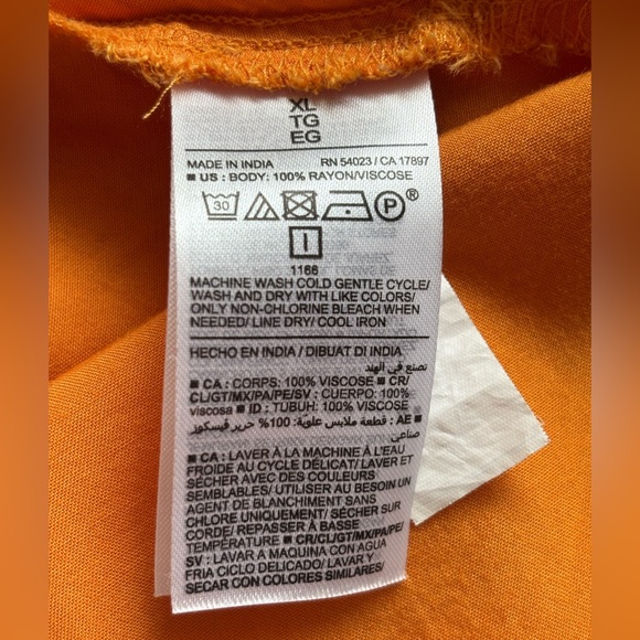 Old Navy Orange Lightweight Tie Back Side Slit Maxi Dress in Extra Large - Picture 4 of 7